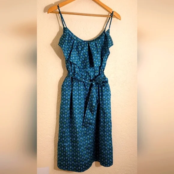 GAP Elegant Blue Patterned Dress - Picture 3 of 8